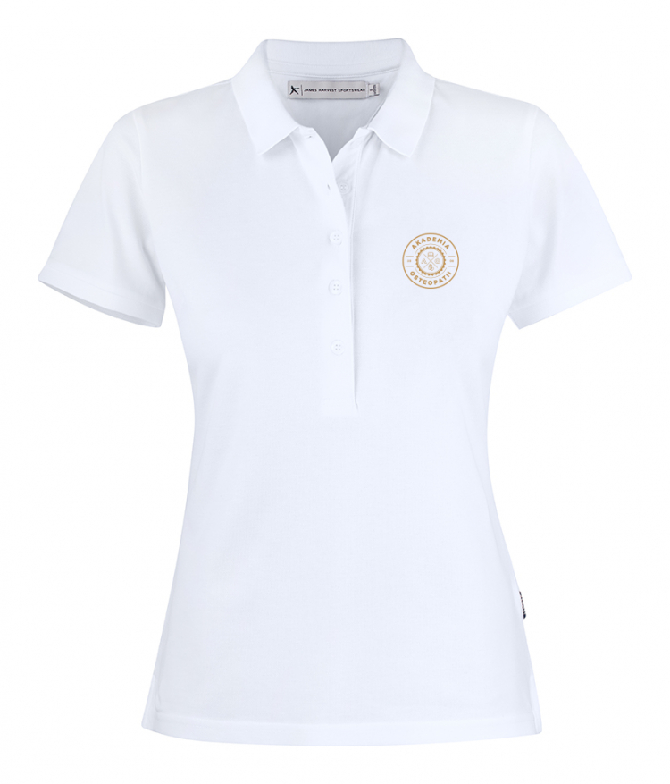 Koszulka damska biała polo logo