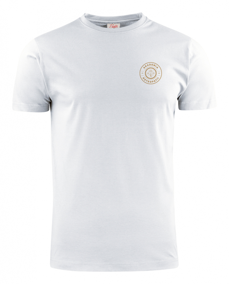 T-shirt męski biały sportowy z logo